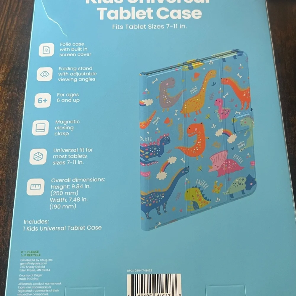 Dinosaur Kids Universal Tablet Case - Blue